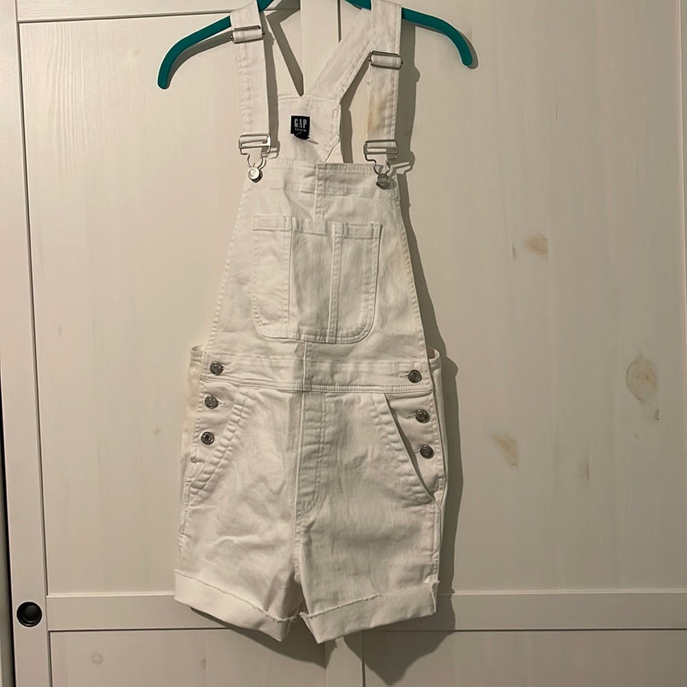 GAP white denim romper